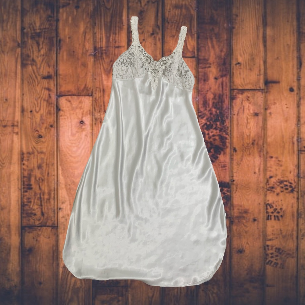 90s Y2K Cinema Etoile Fairy Floral White Slip Dress Large